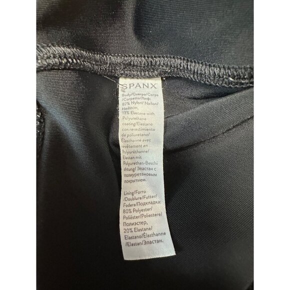 Spanx Faux Leather High Rise Leggings Pant Athleisure Black Shapewear Size M - Picture 6 of 10